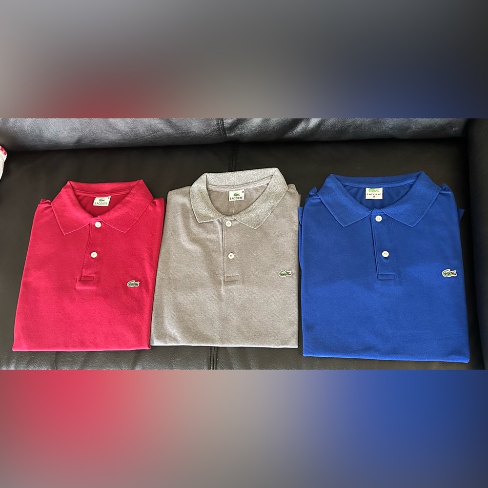 Lot of 3 New Men’s Lacoste Polo Shirts Small